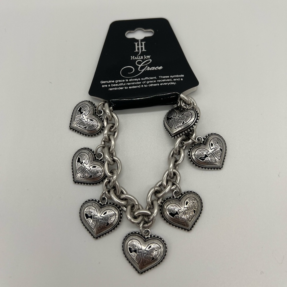 Grace Heart Charm Bracelet by Halle Joy